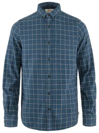 Fjällräven Ãvik Flannel Shirt Mens, Indigo Blue / Flint Grey